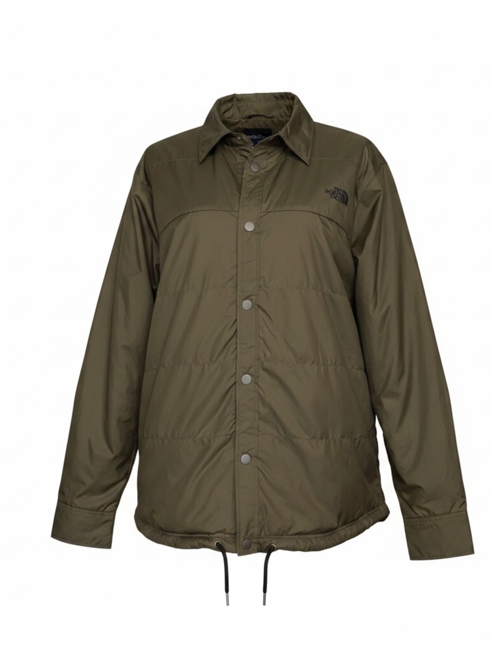 North Face Dark Green Mens Snap Up Jacket Size Large
